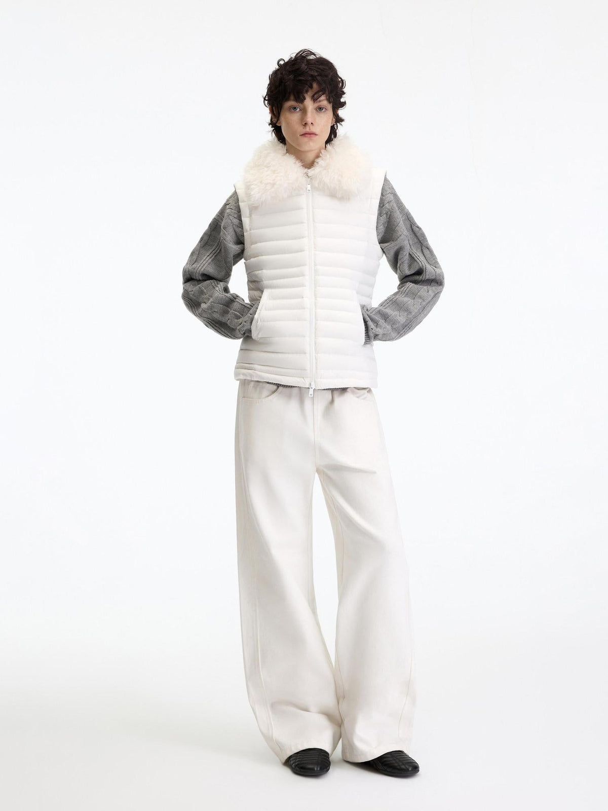 90% White Duck Down Thick Slim Casual Turn Collar Ladies Down Jackets