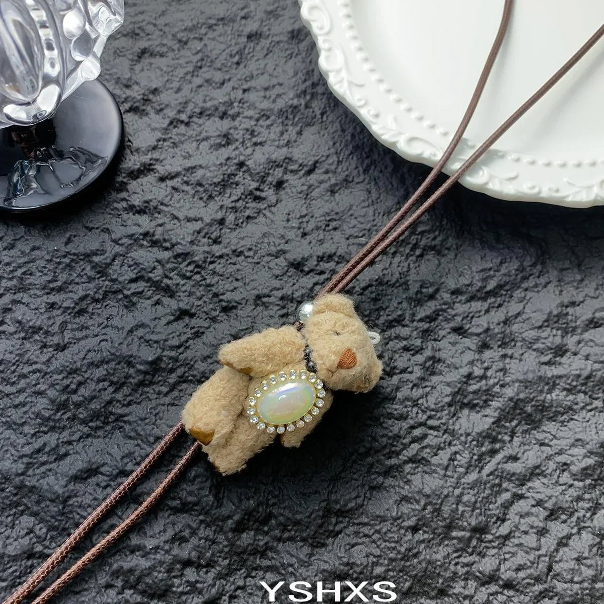 Adjustable Brown Bear Pendant Necklace