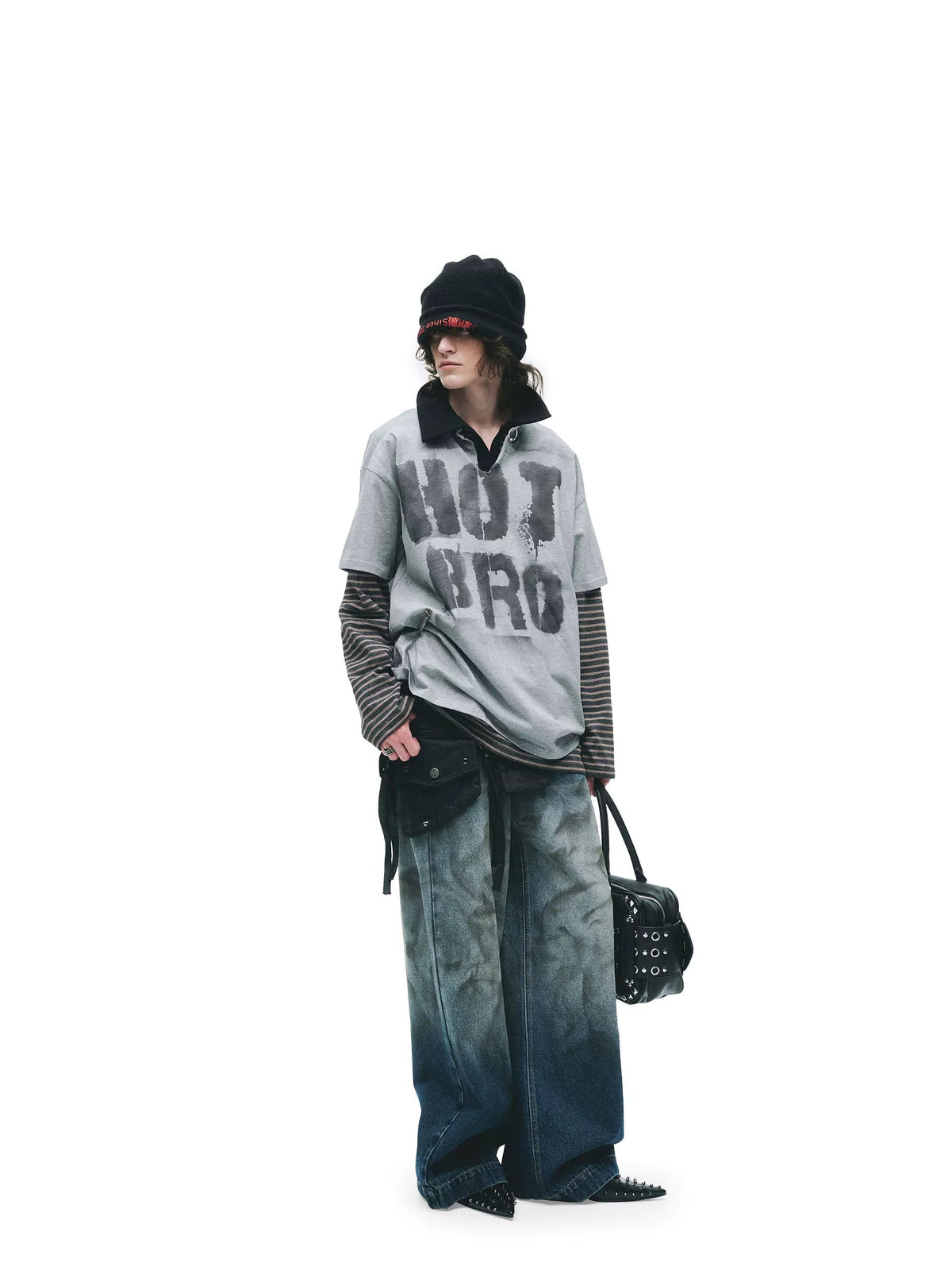 100% Cotton Loose Punk Drop Shoulder Unisex Letter Print Short Sleeve T-Shirts
