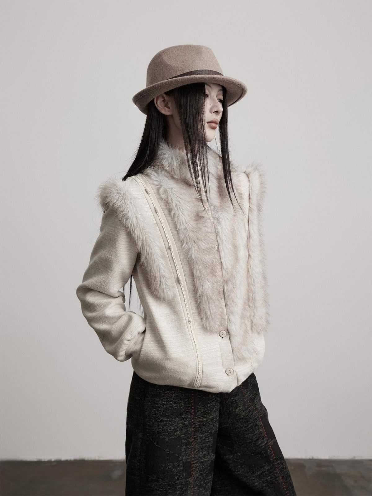 Warm Oversized Dark Gothic Button Long Sleeve Women Poly Viscose Casual Jackets