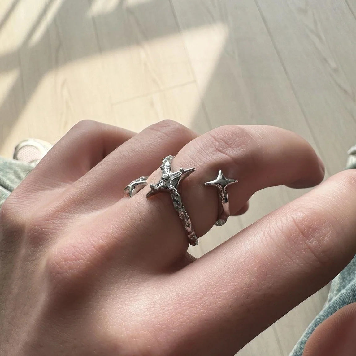 Adjustable Punk Star Ring