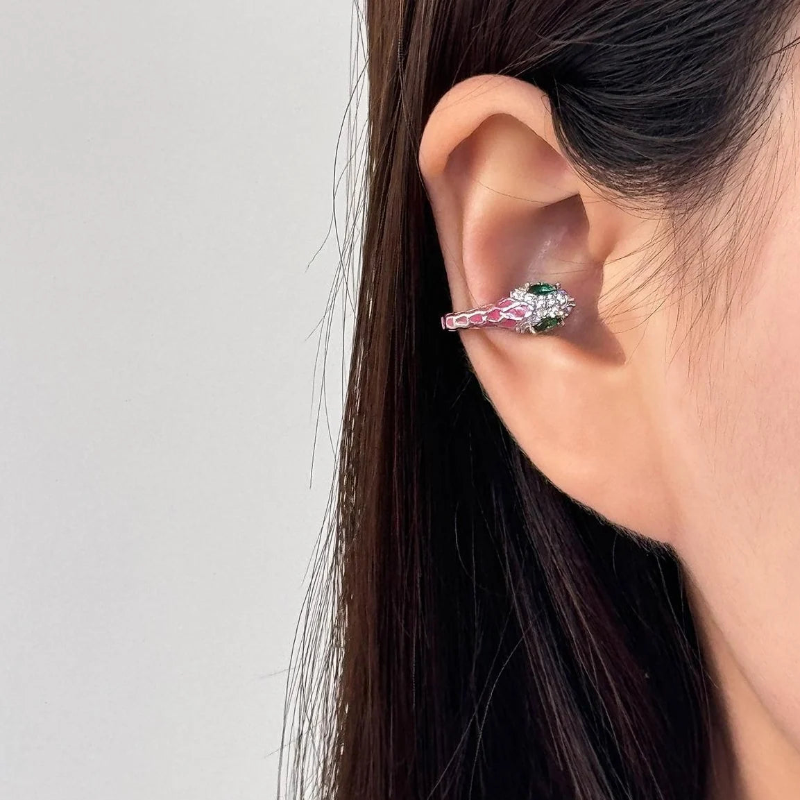 Adjustable Rose Snake Ear Cuff