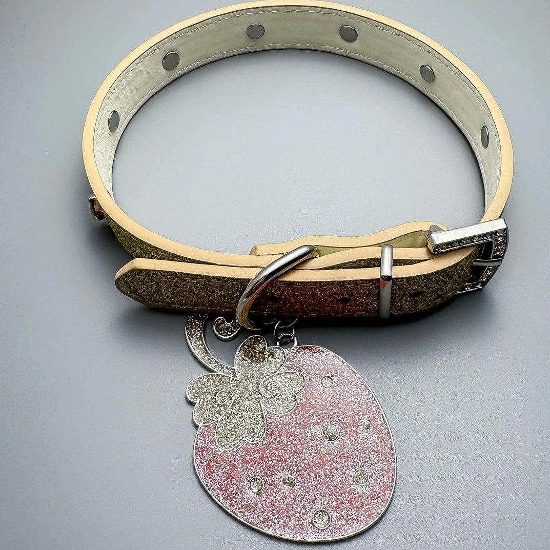 Adjustable Strawberry Pendant Collar Necklace