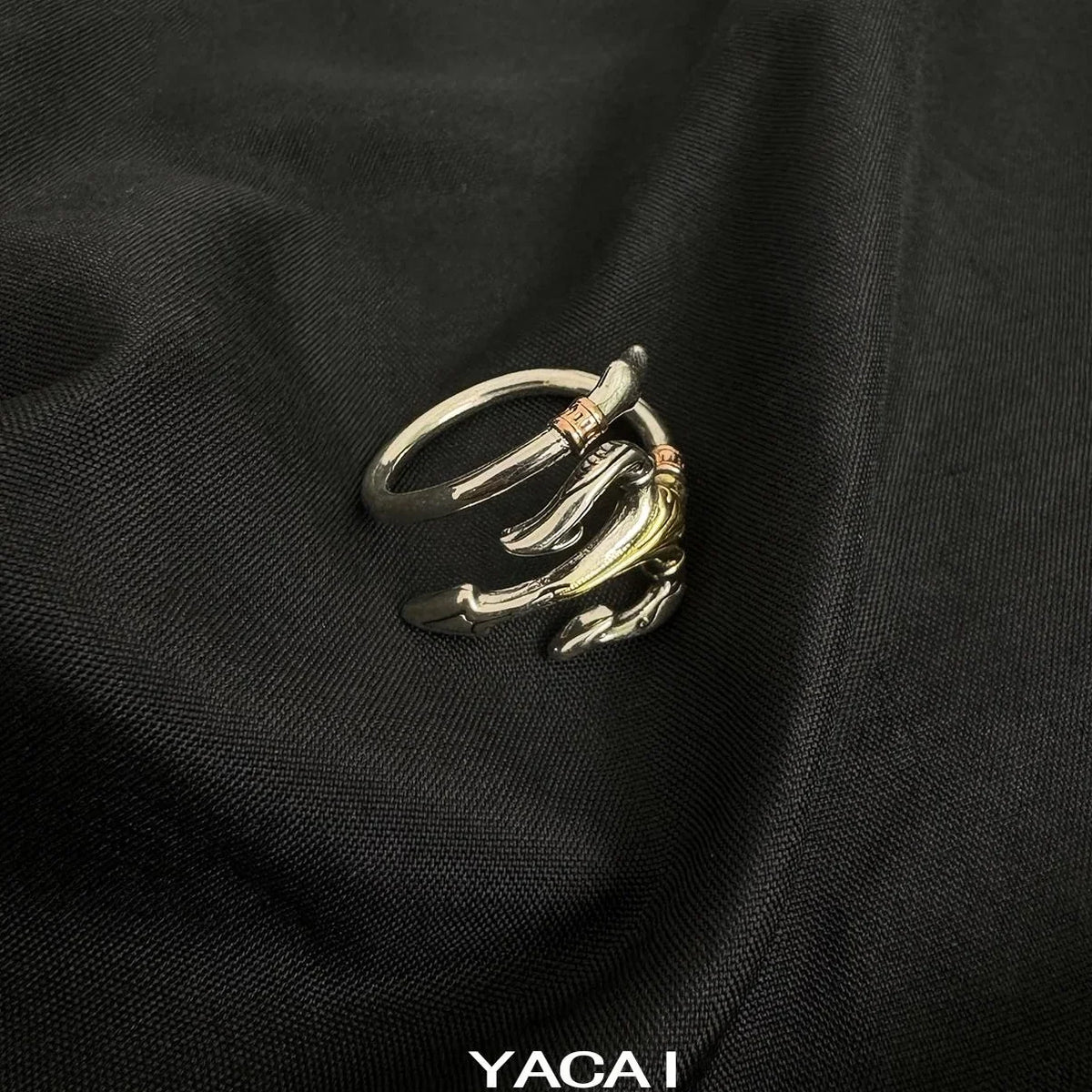 Adjustable Vintage Trident Ring