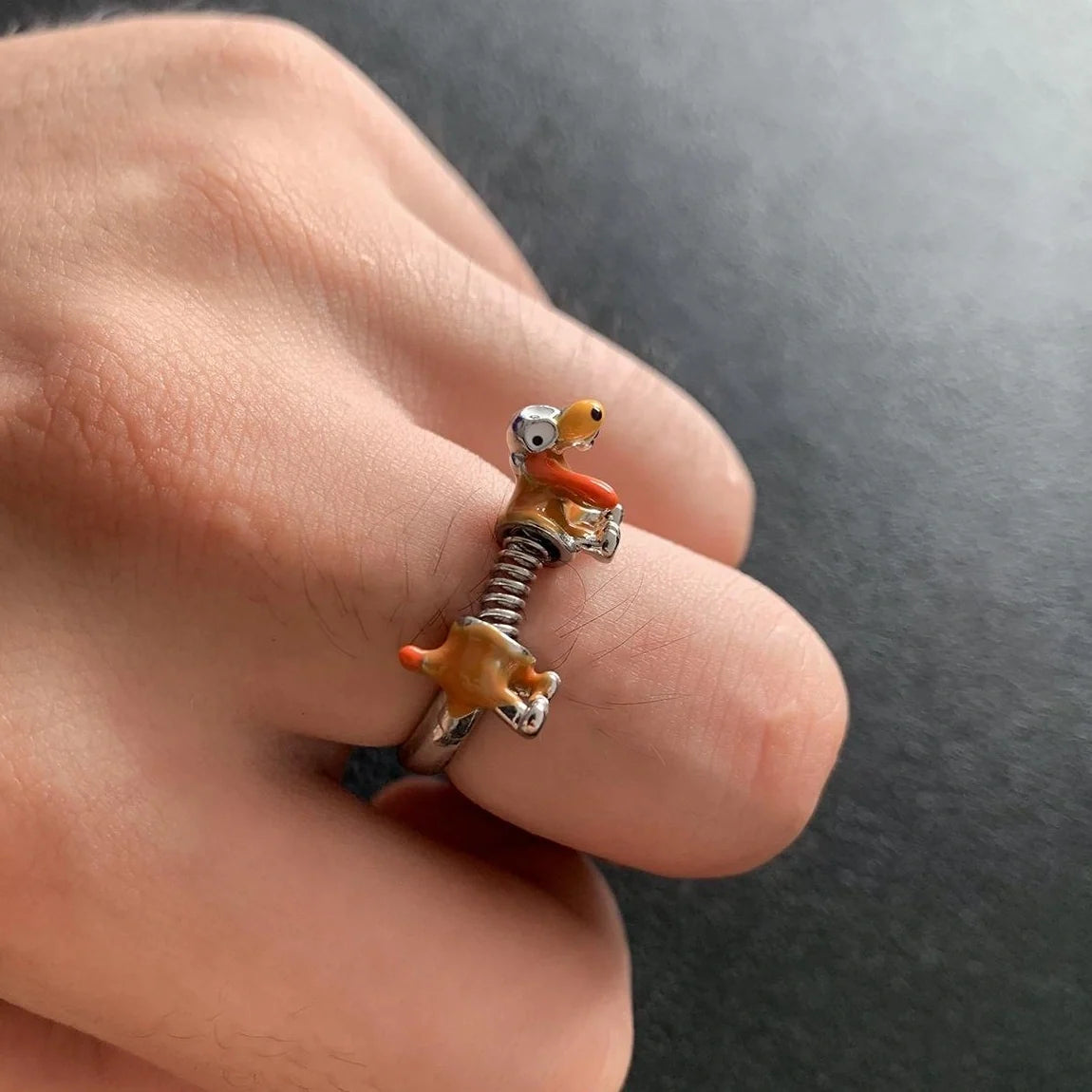 Spring Puppy Adjustable Ring