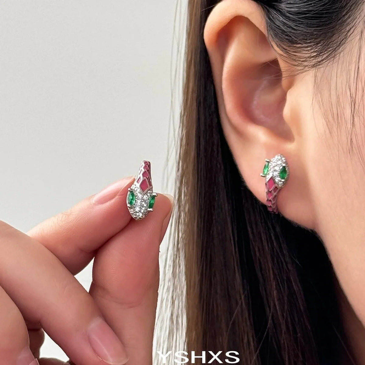 Vivid Serpent Stud Earrings