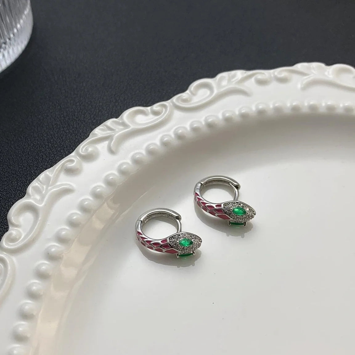 Vivid Serpent Stud Earrings