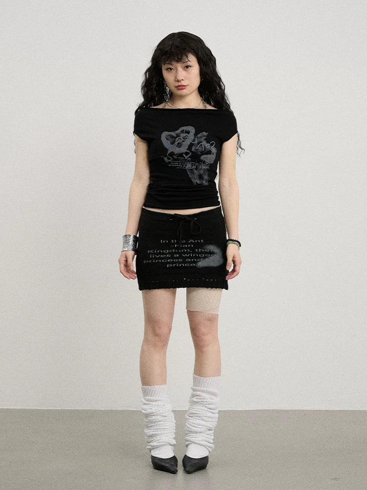 Breathable Knit A-Line Skirt