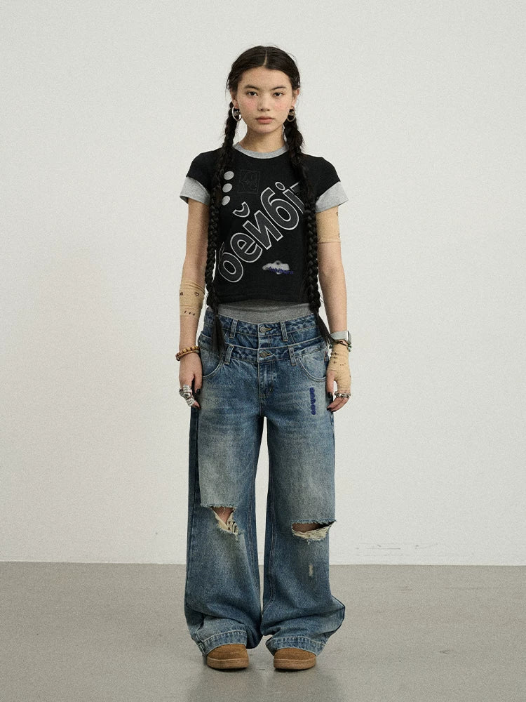 Gemini Cotton Tee With Kazakh Print