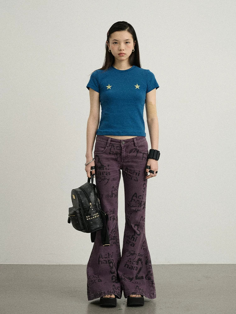 Sleepless Stars Embroidered Tee