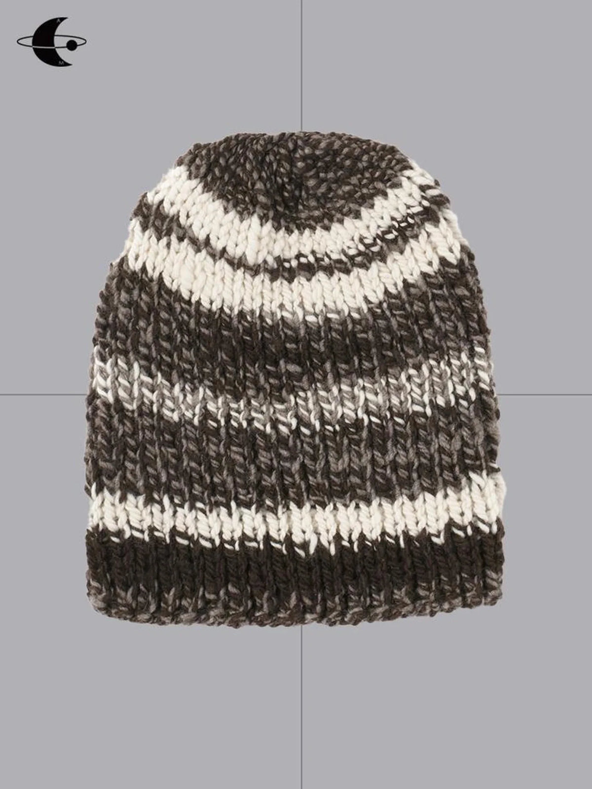 Hand Twisted Yak Wool Striped Beanie Hat