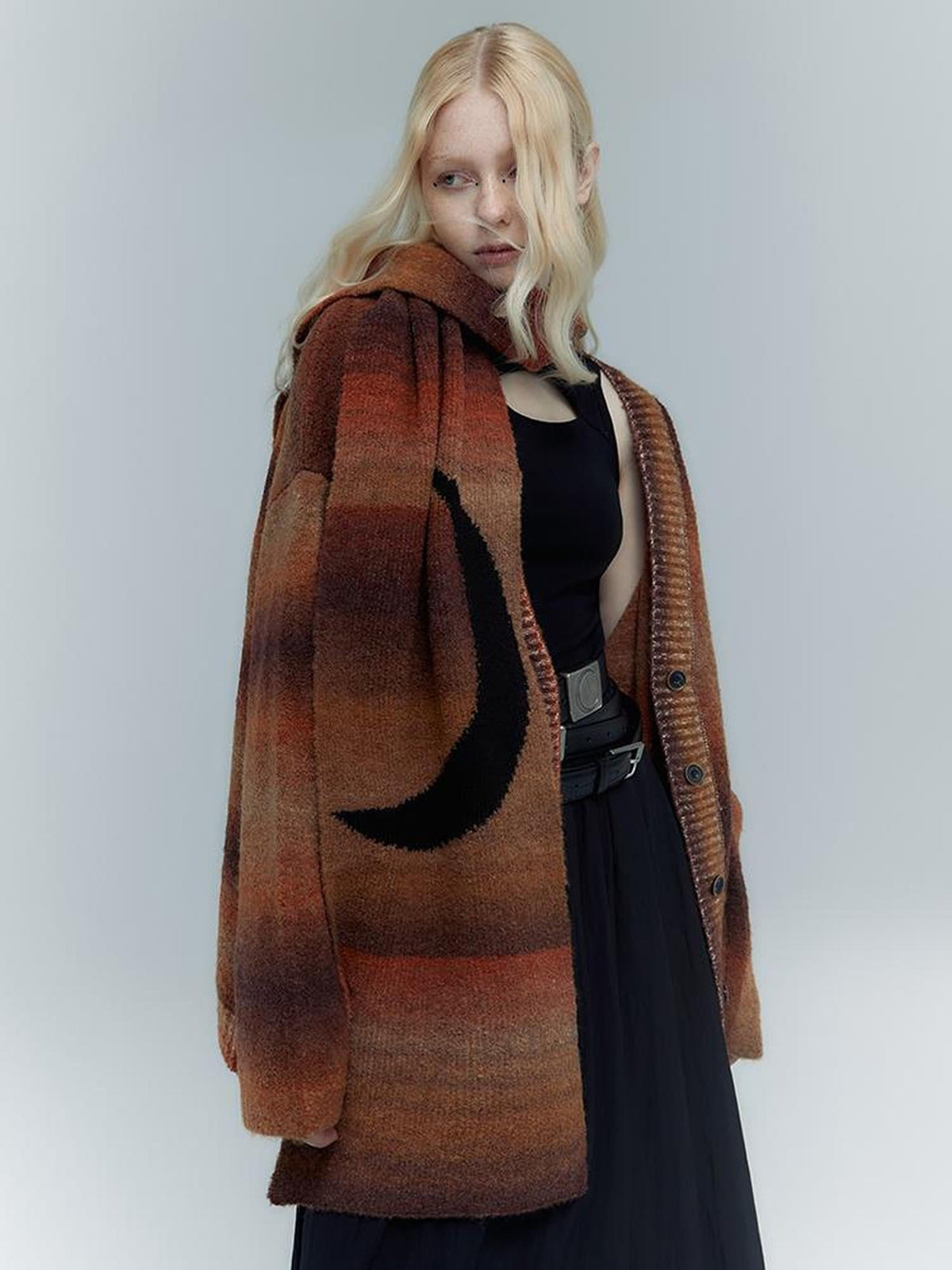 Moon Phase Gradient Jacquard Scarf