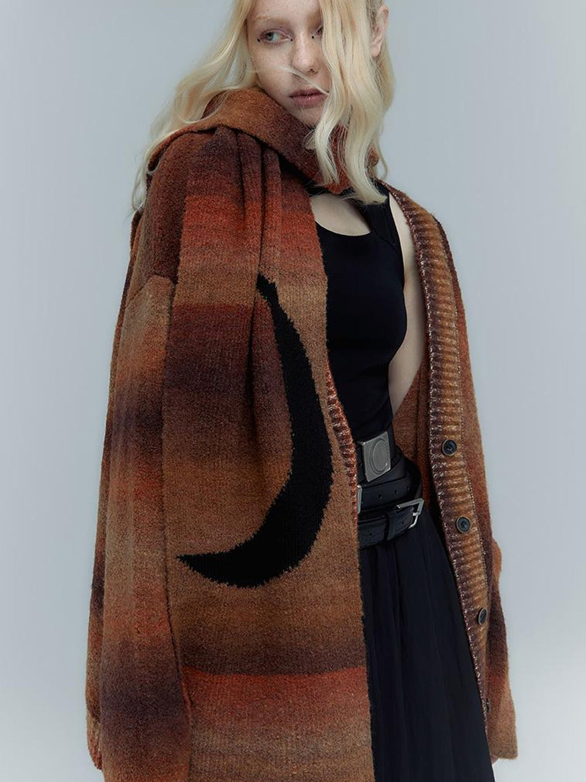 Moon Phase Gradient Jacquard Scarf