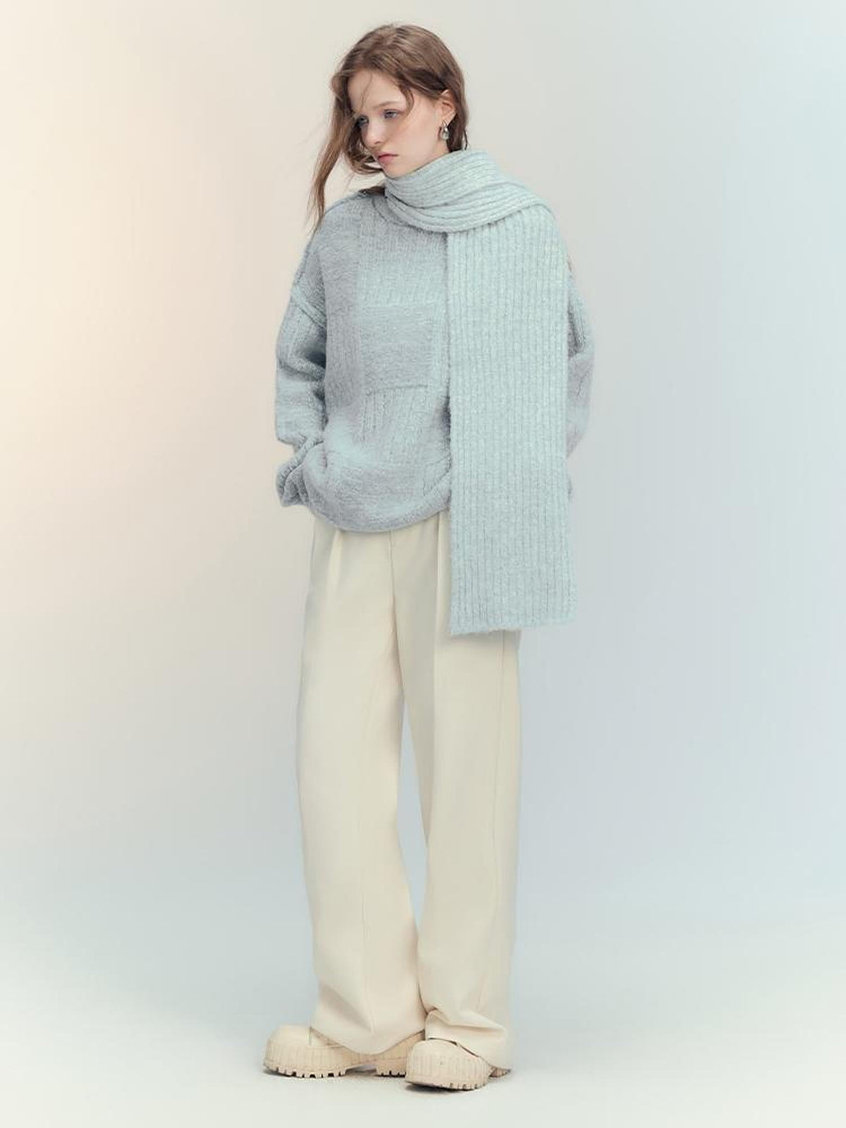Soft Alpaca Plush Winter Scarf