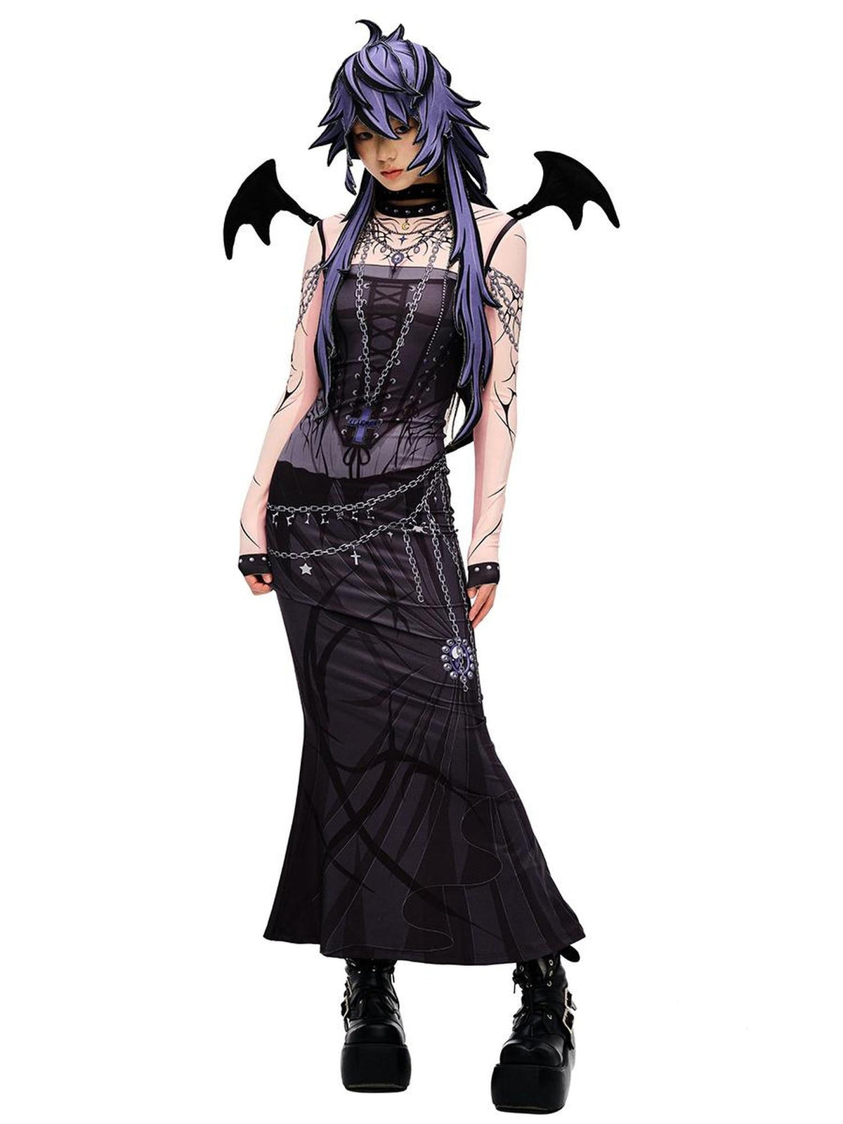 Demon Wing Collar Choker Necklace