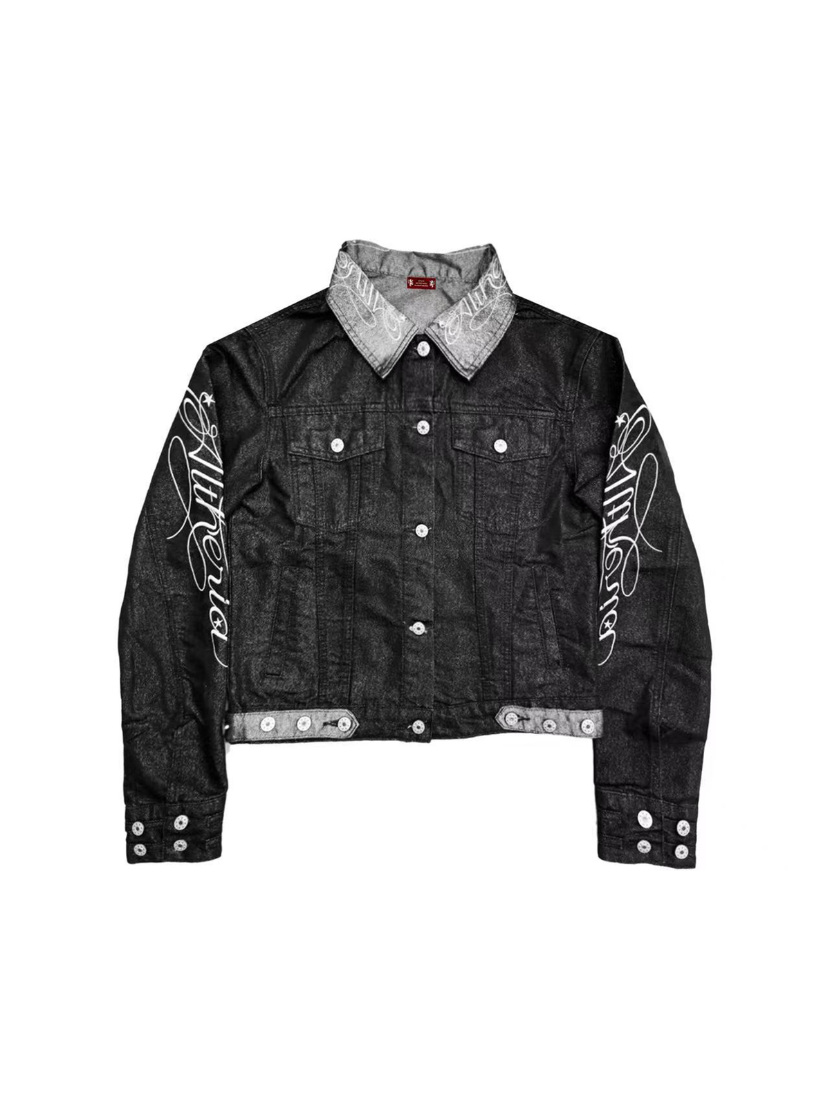 Silver Thread Embroidered Denim Jacket