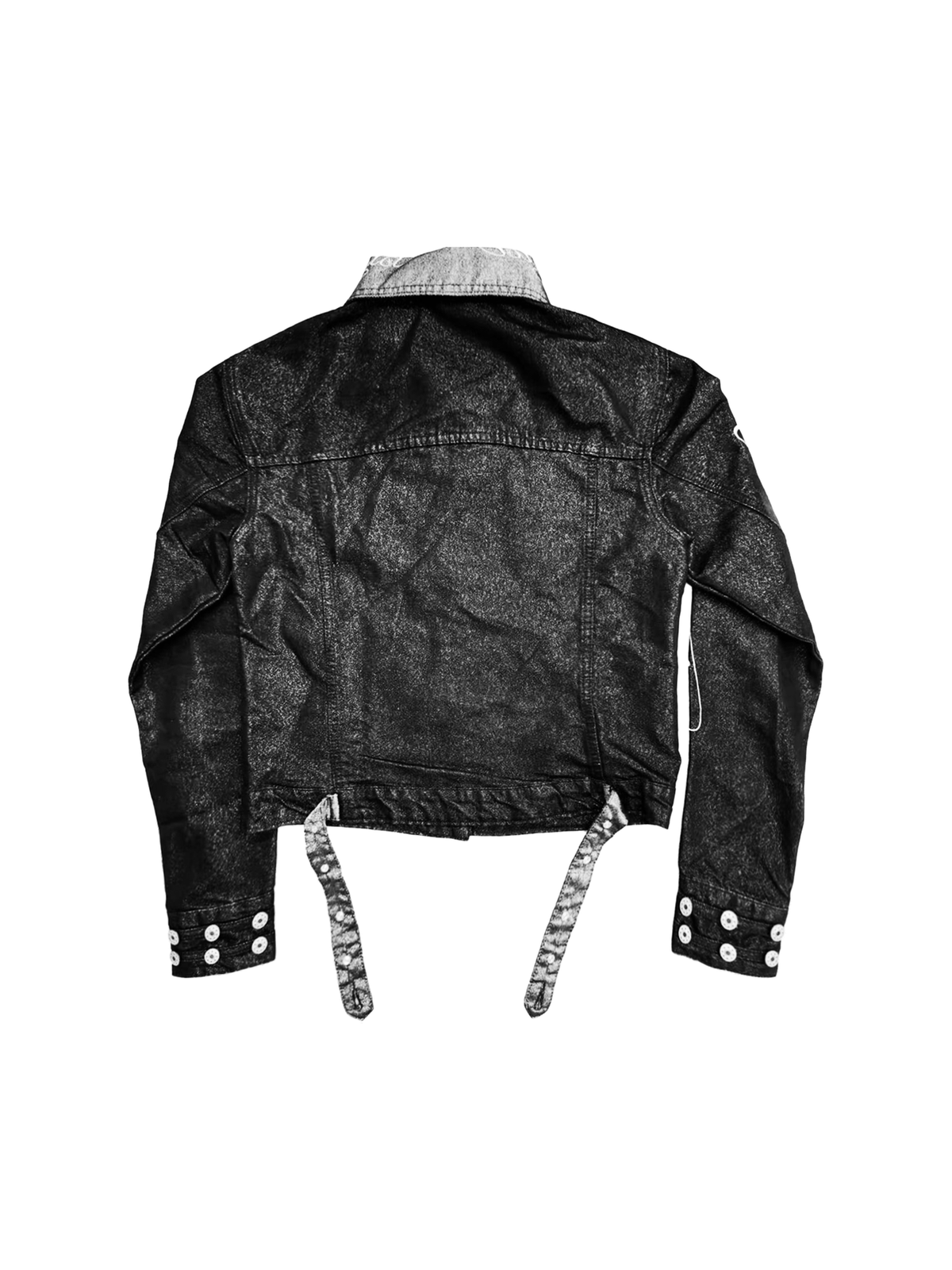 Silver Thread Embroidered Denim Jacket