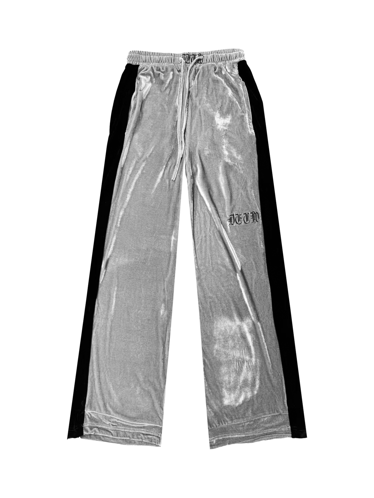 Silver Velvet Cargo Sweatpants