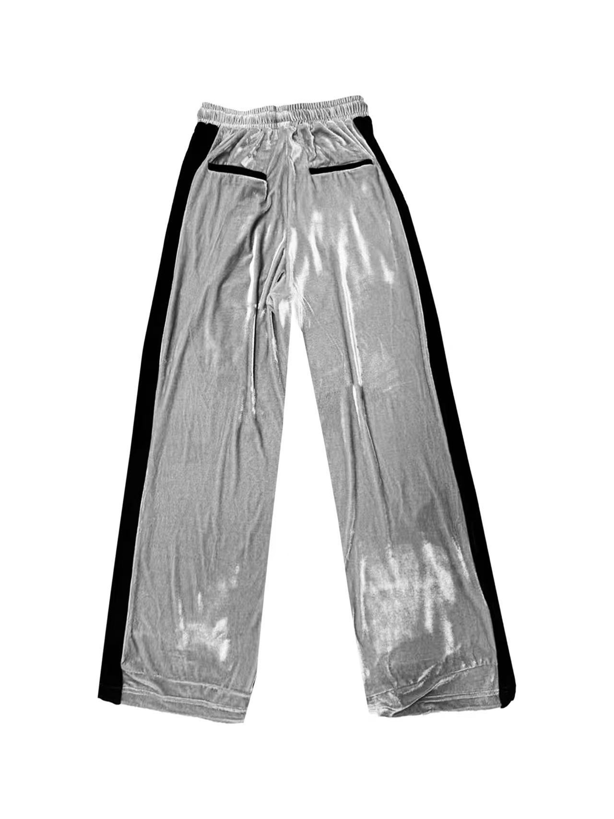 Silver Velvet Cargo Sweatpants