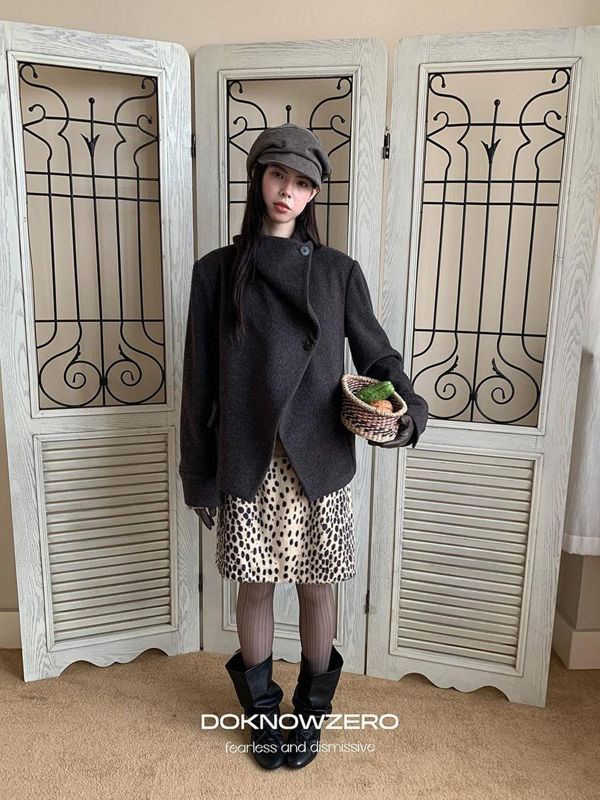 Oversized Draped Convertible Knit Women's Wool Blend Wool Coats