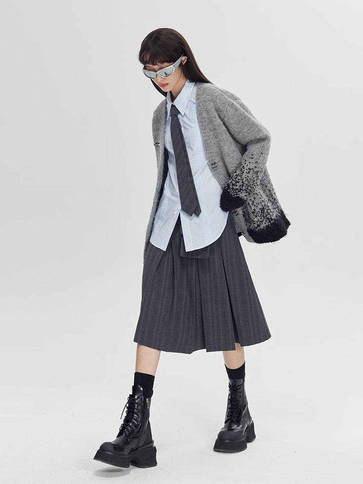 Elegant Asymmetrical Button Waist Shirt