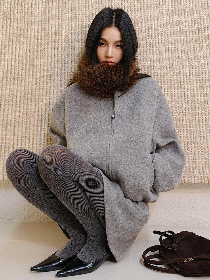 Faux Fox Fur Plush Luxury Women's Thick Fluffy Scarves & Shawls