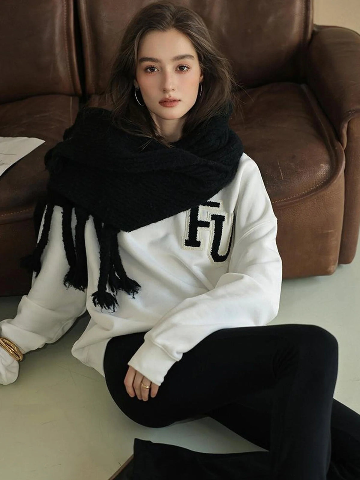 Retro Embroidered Athflow Sweatshirt
