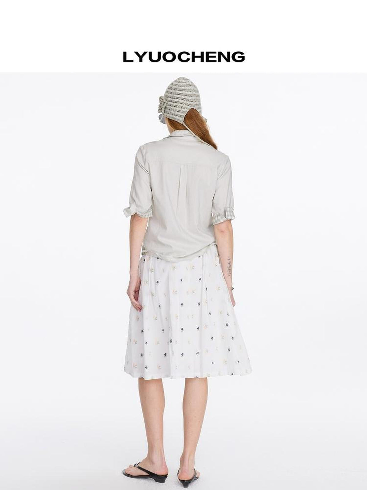 Floral Embroidered A Line Skirt