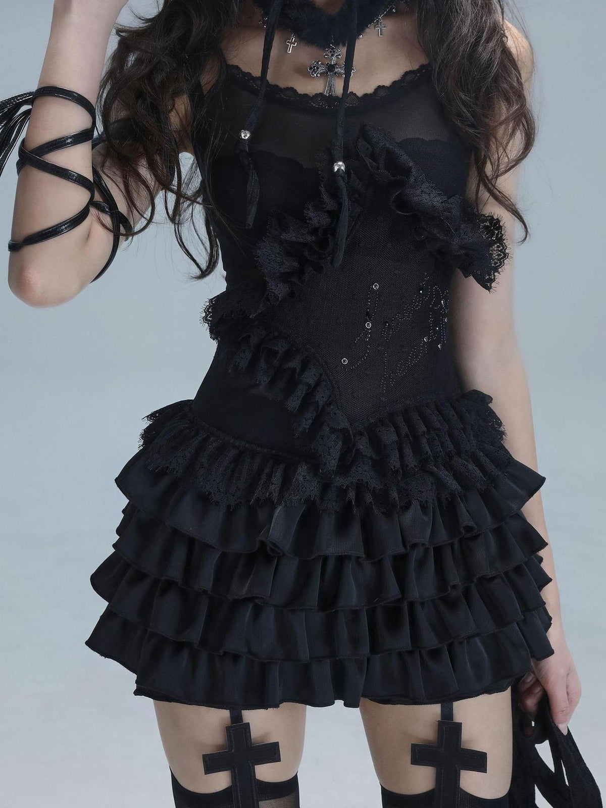 Lace Trim Ballet Flare Top