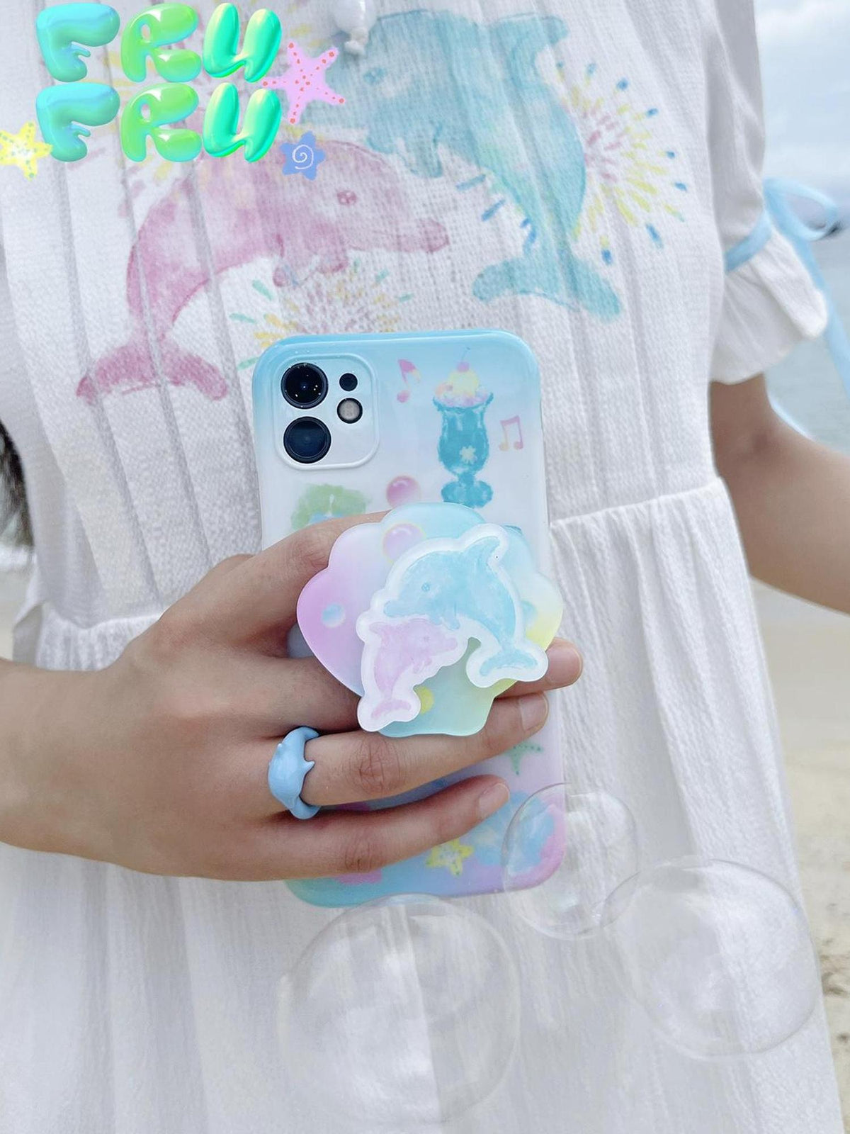 Ocean Paradise Cute Cartoon Animal Full Cover Soft Case For Iphone