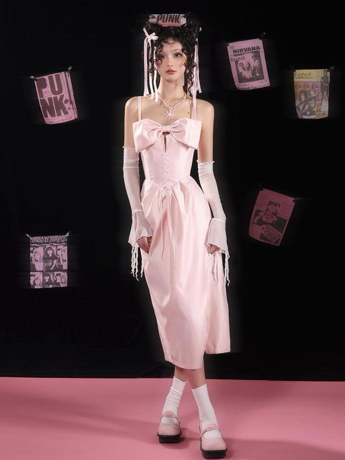 Pink Bow French Mini Dream Dress