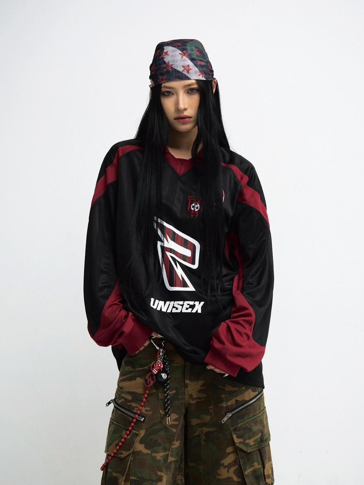 Race Fit Contrast Sleeve Tee Unisex Sporty Quick Dry Top