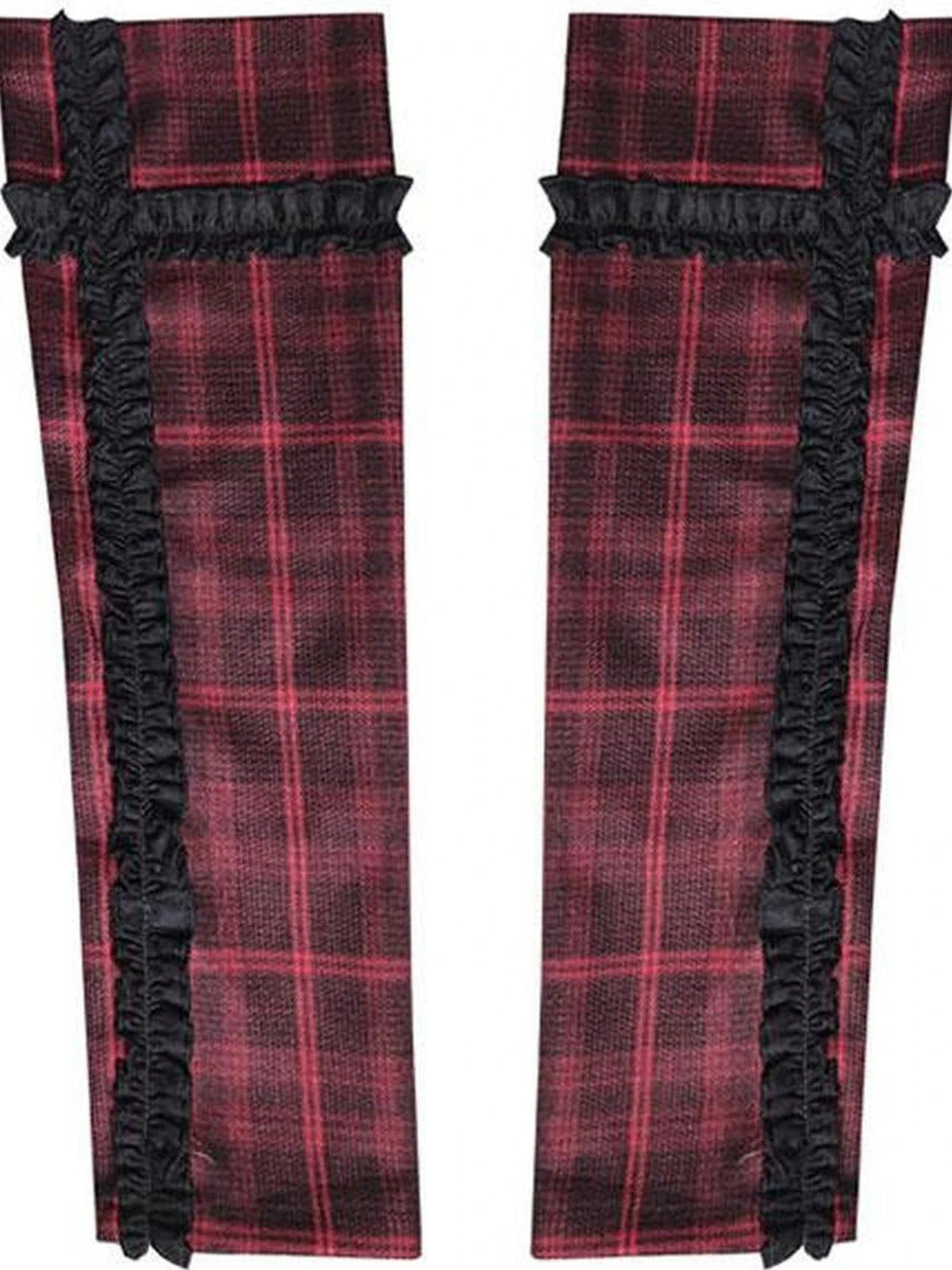 Rock Chic Red Black Plaid Sleeveless Top