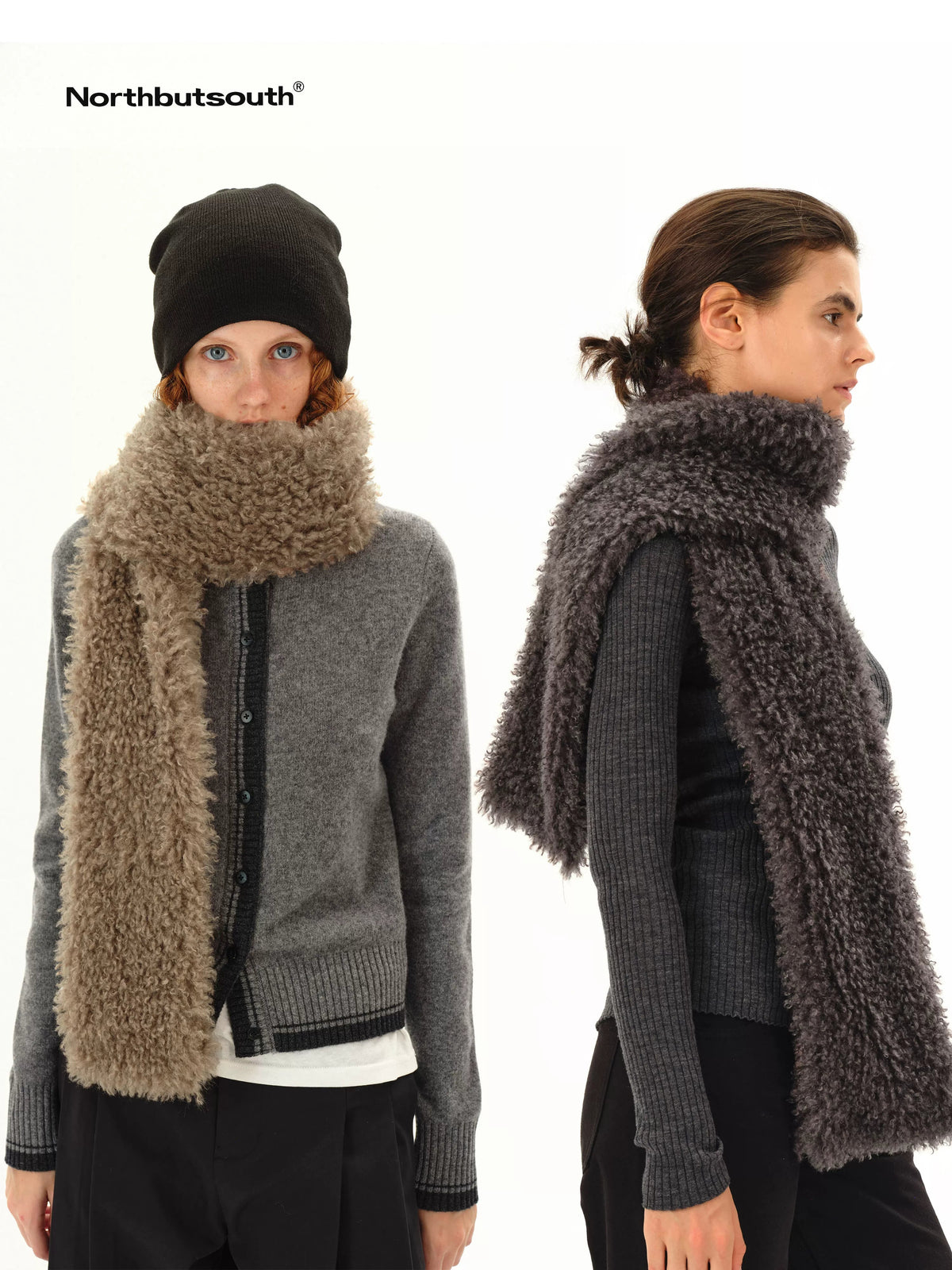 Textured Curly Teddy Plush Faux Fur Women's Scarves & Shawls