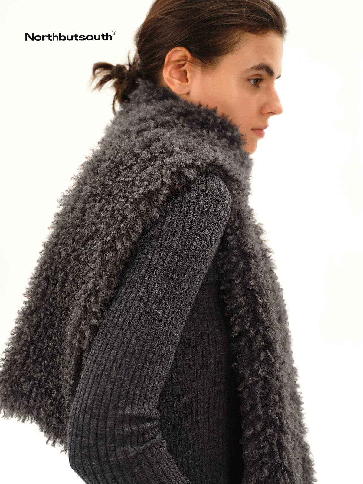 Textured Curly Teddy Plush Faux Fur Women's Scarves & Shawls