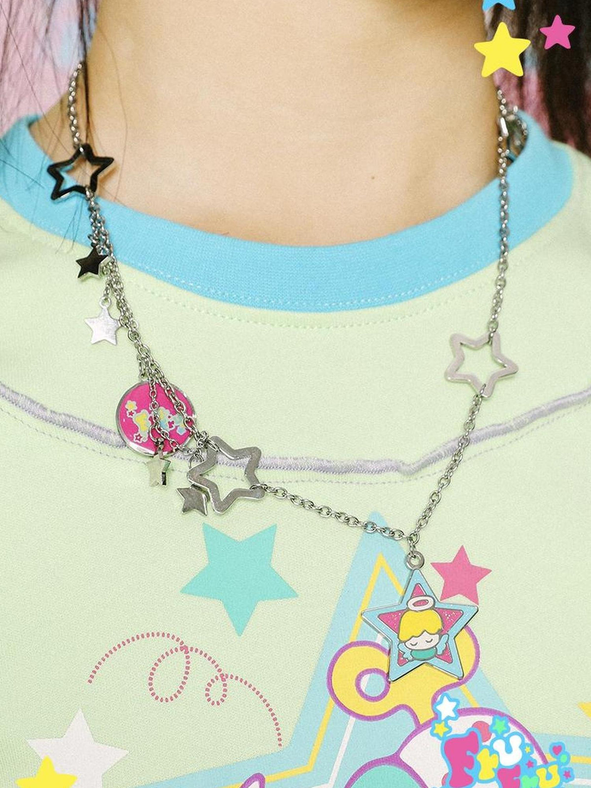 Y2k Angel Fun Cartoon Pendant Necklace
