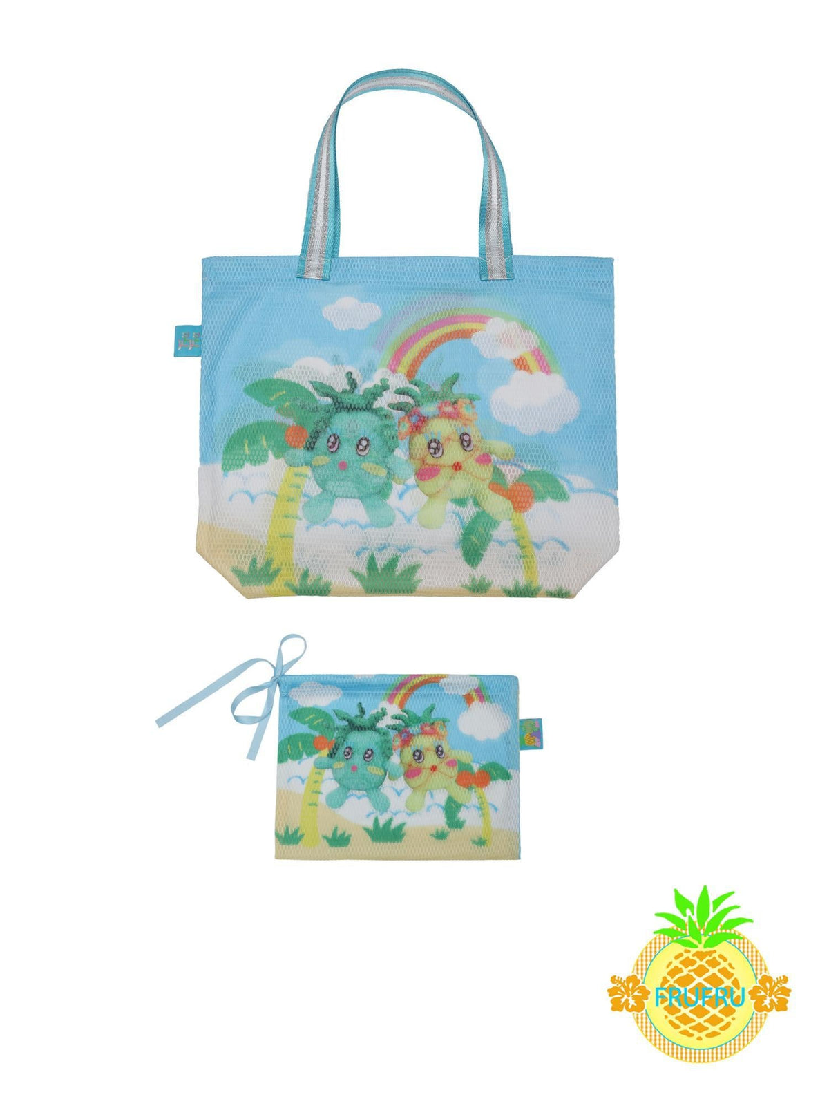Hawaiian Dream Large Print Mesh Crossbody Bag 46cm