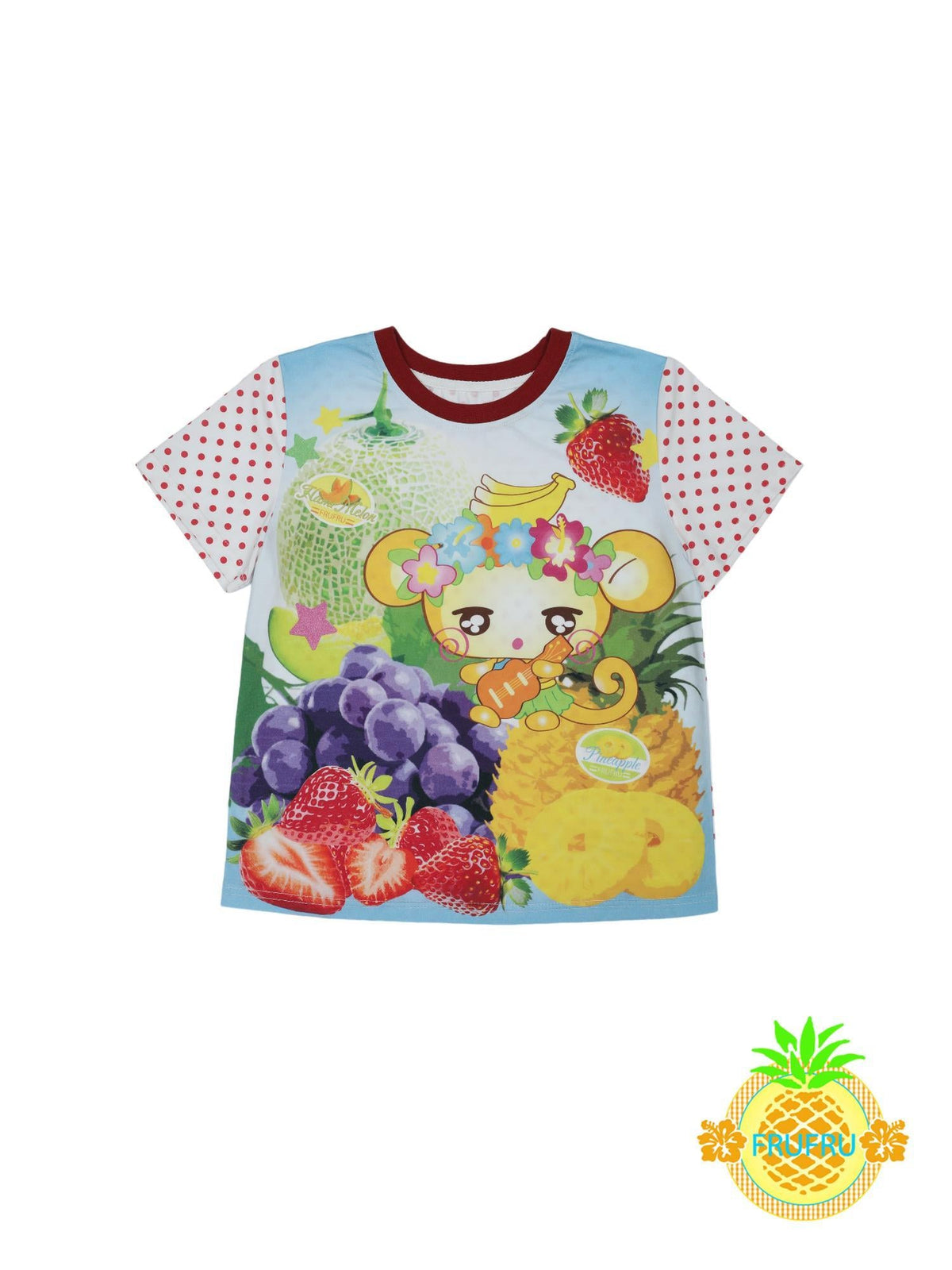 Hawaiian Dream Cute Cartoon Monkey Print Short Sleeve T Shirt