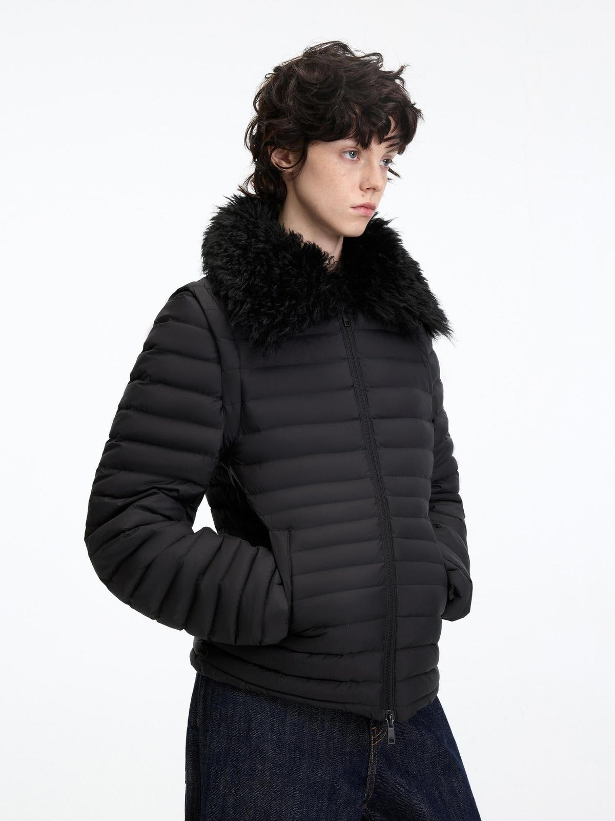 90% White Duck Down Thick Slim Casual Turn Collar Ladies Down Jackets