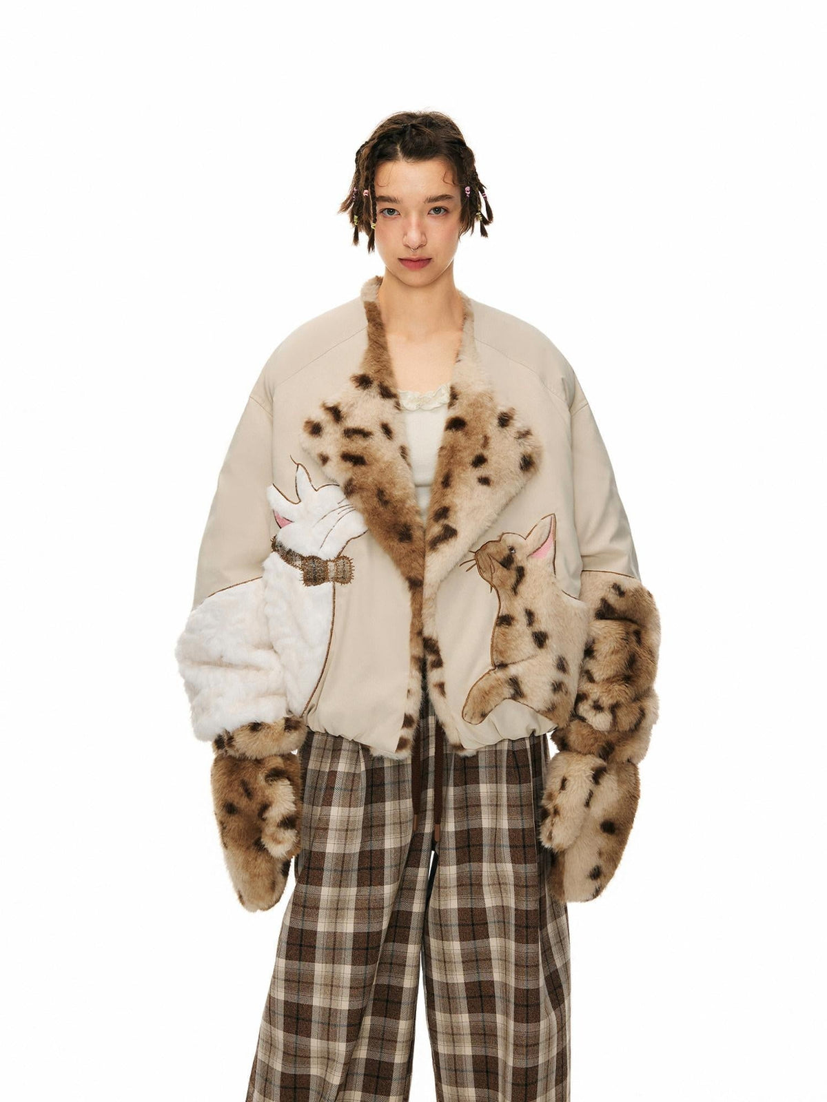 90 Percent Duck Down Warm Thick Casual Loose Short Lapel Women Down Jackets