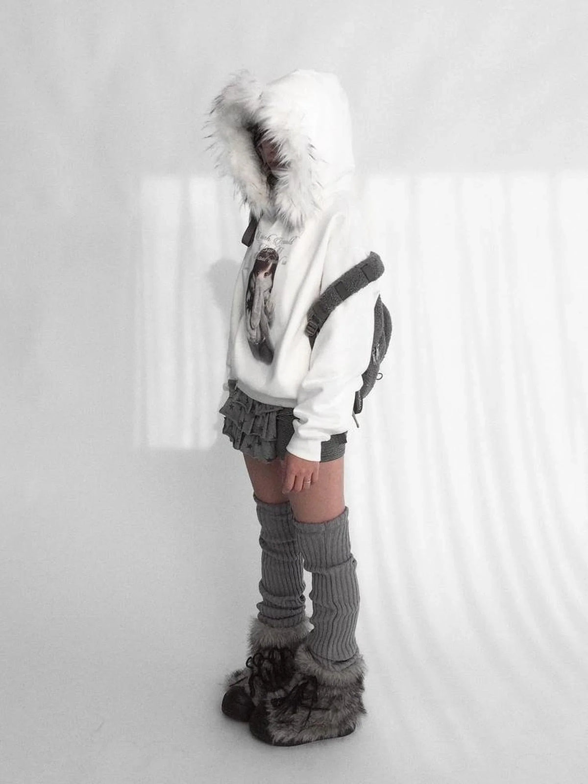 Detachable Hoodie Fleece Lined Sweatshirt