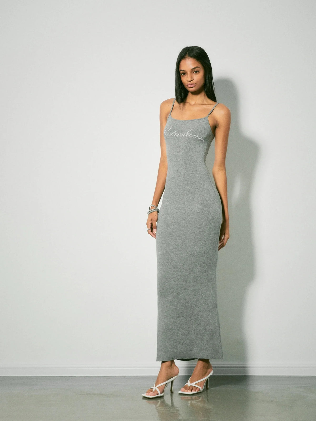 Adjustable Strap Bodycon Dress V-neck T-shirt Long Sleeve