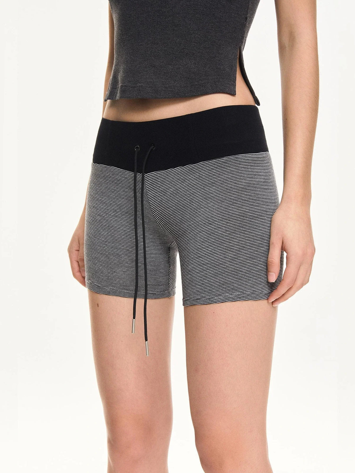 Stripe Texture Yoga Running Shorts