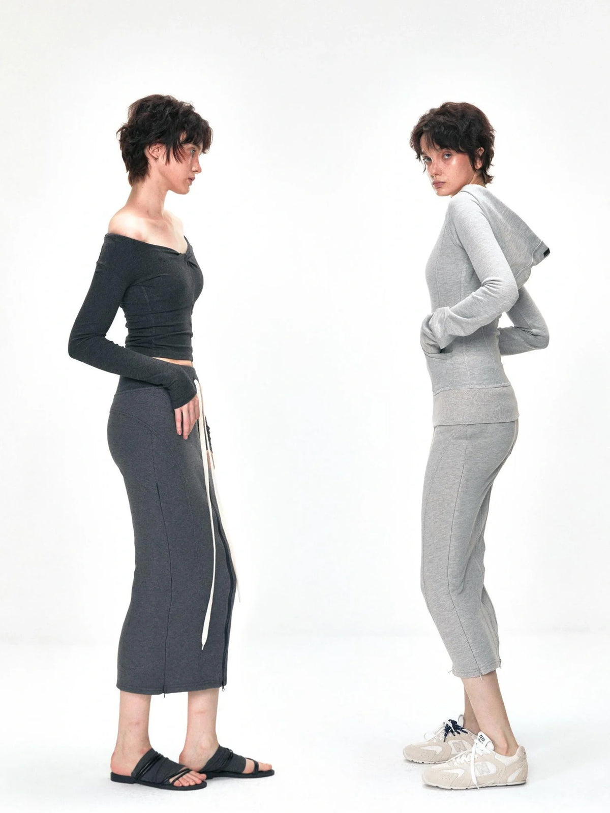 Zippered Convertible Fishtail A Line Skirt