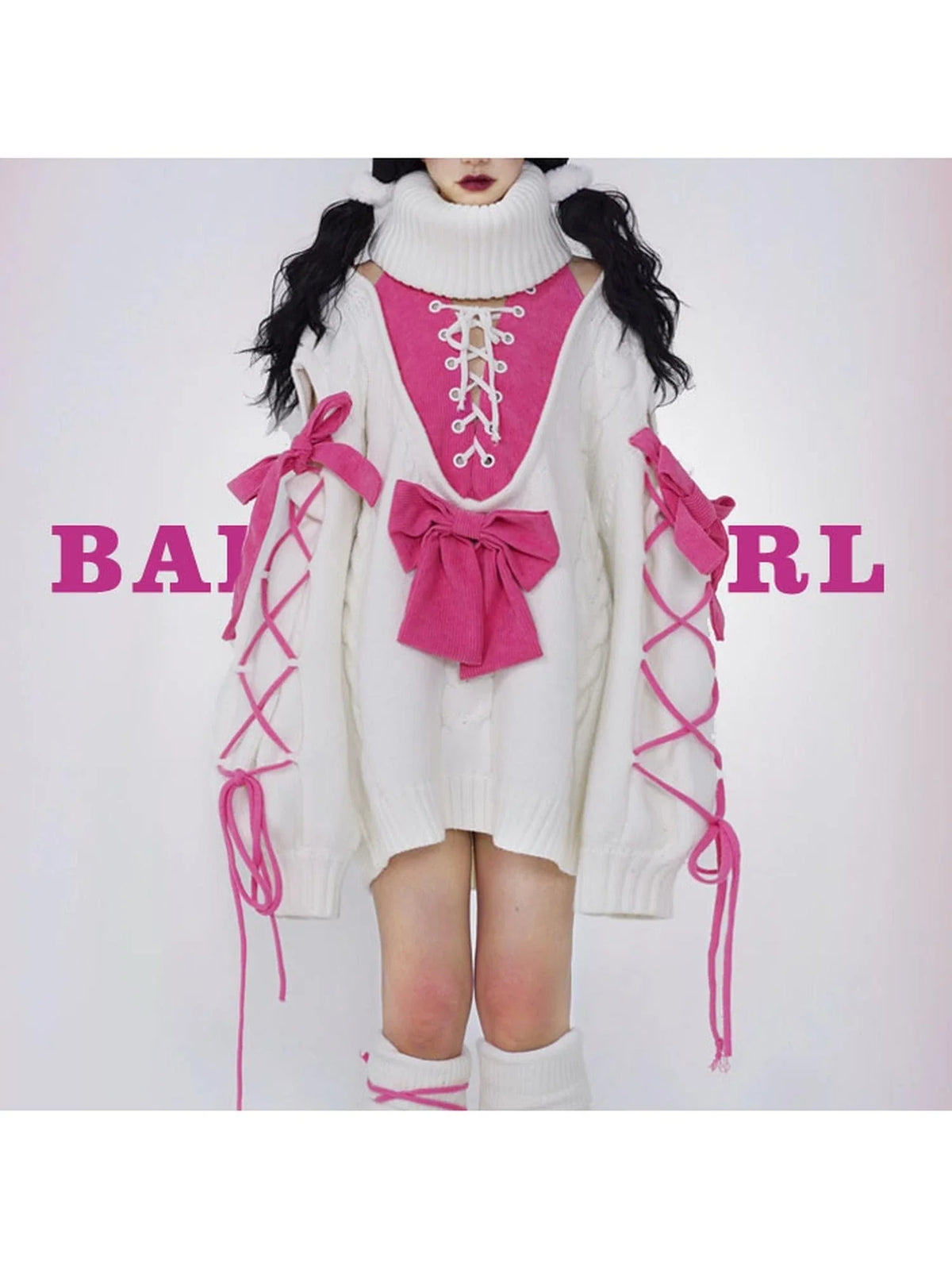 Barbie Girl Oversized Knit Sweater Sweet Lazy Chic