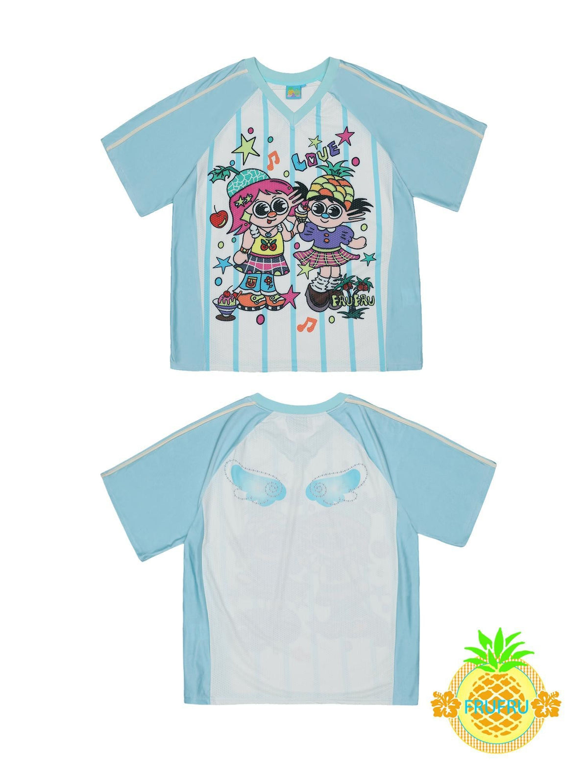 Hawaiian Dream Vintage Print Loose Baseball Tee